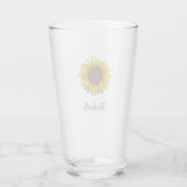 Rustic Sunflower Boho Floral Personalized  タンブラーグラス (裏面)