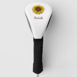 Rustic Sunflower Botanical Boho Personalized ゴルフヘッドカバー