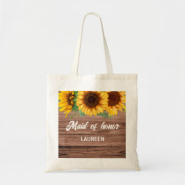 Rustic Sunflower Bridesmaids gift トートバッグ