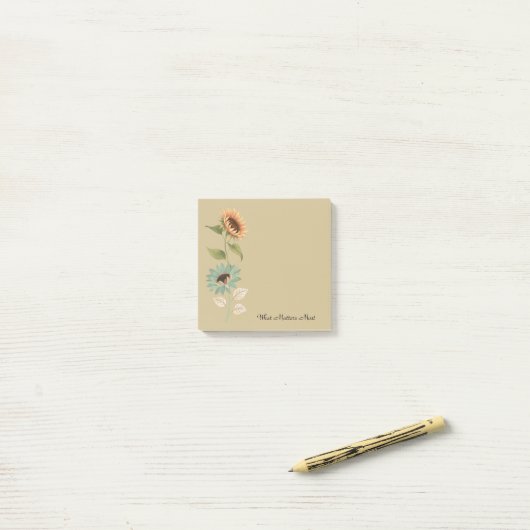 Rustic Sunflower Custom Sticky ポストイット (デスク上)