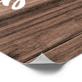 Rustic Sunflower Fall Welcome Baby Shower  ポスター (角)