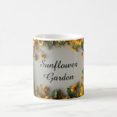 Rustic Sunflower Floral Bouquet Design コーヒーマグカップ (中央)