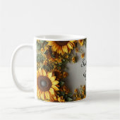 Rustic Sunflower Floral Bouquet Design コーヒーマグカップ (左)