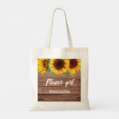 Rustic Sunflower Flower girl Bridesmaids gift トートバッグ (裏面)