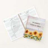 Rustic Sunflower Garden Family Recipe Cookbook ノートブック (内部)