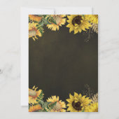 Rustic Sunflower & Mason Jar Lights Baby Shower 招待状 (裏面)