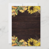 Rustic Sunflower & Mason Jar Lights Bridal Shower 招待状 (裏面)