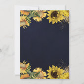 Rustic Sunflower & Mason Jar Lights Bridal Shower 招待状 (裏面)