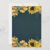 Rustic Sunflower & Mason Jar Lights Quinceanera 招待状 (裏面)