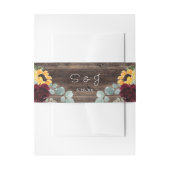 Rustic Sunflower Roses Wedding 招待状ベリーバンド (正面例)