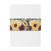 Rustic Sunflower Roses Wedding 招待状ベリーバンド (裏面例)