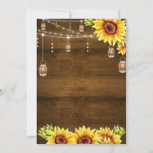 Rustic Sunflower Save the Date Wedding 招待状 (裏面)