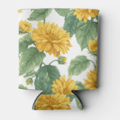 Rustic Sunflower Watercolor Floral Farmhouse 缶クーラー (正面)