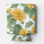 Rustic Sunflower Watercolor Floral Farmhouse 缶クーラー (裏面)
