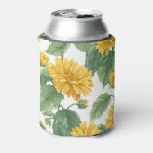Rustic Sunflower Watercolor Floral Farmhouse 缶クーラー (缶裏面)