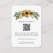 Rustic Sunflower Wedding Enclosure Card エンクロージャーカード (正面)