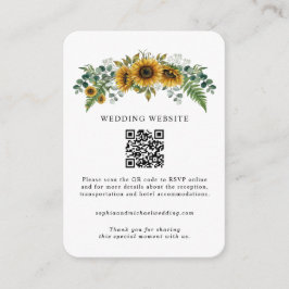 Rustic Sunflower Wedding Enclosure Card エンクロージャーカード