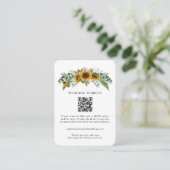 Rustic Sunflower Wedding Enclosure Card エンクロージャーカード (スタンド正面)