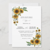Rustic Sunflower Wedding Invitation 招待状 (正面)