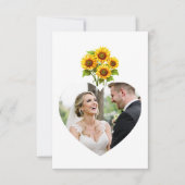 Rustic Sunflower Wedding Photo  サンキューカード (正面)