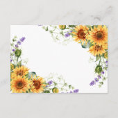 Rustic Sunflowers & Lavander Books for Baby card エンクロージャーカード (裏面)