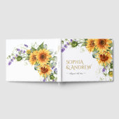 Rustic Sunflowers & Lavender Wedding ゲストブック (全面)