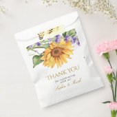 Rustic Sunflowers & Lavender Wedding フェイバーバッグ (封をした状態)