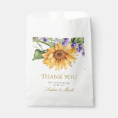 Rustic Sunflowers & Lavender Wedding フェイバーバッグ (正面)