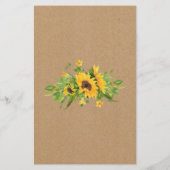 Rustic Sunflowers Shower Game Where Were We Card チラシ (裏面)