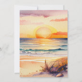 Rustic Sunset Beach Save The Date Cards セーブザデート (裏面)