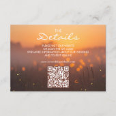 Rustic Sunset Nature Wedding Website QR Code エンクロージャーカード (正面)