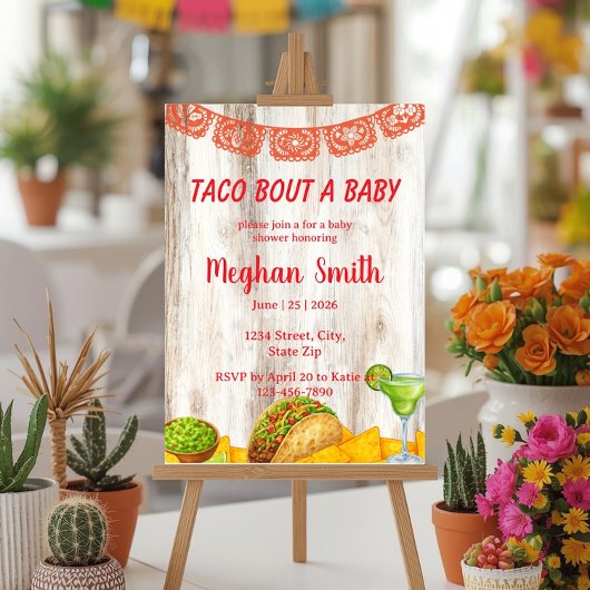 Rustic Taco ‘Bout a Baby Shower Invitation 招待状