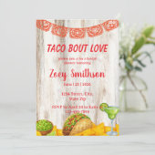 Rustic Taco ‘Bout Love Bridal Shower Invitation 招待状 (スタンド正面)