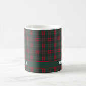 Rustic Tartan Plaid Name コーヒーマグカップ (中央)