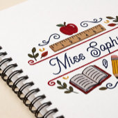 Rustic Teacher Appreciation Custom Spiral Notebook ノートブック