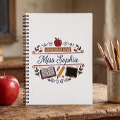 Rustic Teacher Appreciation Custom Spiral Notebook ノートブック