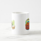 Rustic Teapot Cute Trendy Modern Mug コーヒーマグカップ (中央)