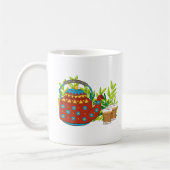 Rustic Teapot Cute Trendy Modern Mug コーヒーマグカップ (左)