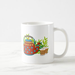 Rustic Teapot Cute Trendy Modern Mug コーヒーマグカップ