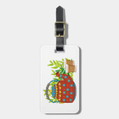 Rustic Teapot Cute Trendy Modern Mug ラゲッジタグ (正面縦)