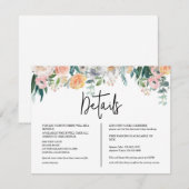 Rustic Terracotta and Orange Autumn Floral wedding エンクロージャーカード (正面/裏面)