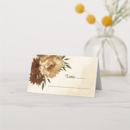 rustic terracotta floral botanical wedding プレイスカード