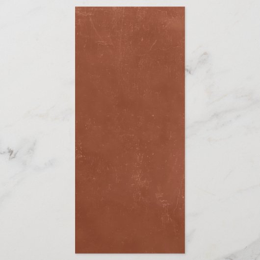 Rustic Terracotta Floral Wedding Menu Card  メニュー (裏面)