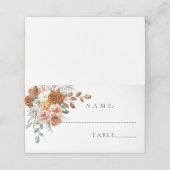 Rustic Terracotta Wedding Place & Escort Cards プレイスカード (外部開封)