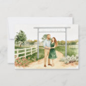 Rustic Texas Cactus & Cow Wedding RSVP (裏面)