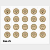 Rustic Thank You Business Sticker – Packaging Labe ラウンドシール (シート)