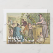 Rustic Thankful Grateful Blessed Grape Harvest シーズンカード (正面)