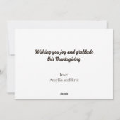 Rustic Thankful Grateful Blessed Grape Harvest シーズンカード (裏面)