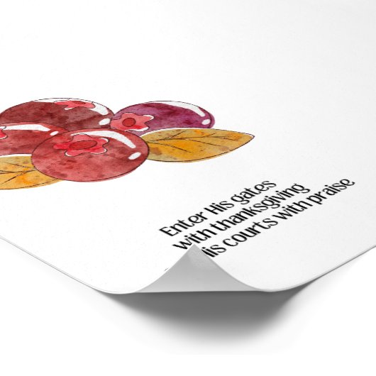 Rustic Thanksgiving Christian Art ポスター (角)