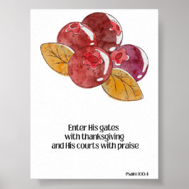 Rustic Thanksgiving Christian Art ポスター